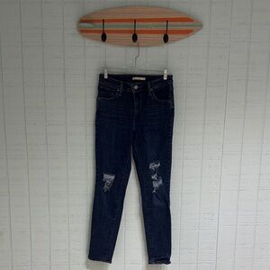 Levi’s 721 High Rise Skinny Women's Distressed Blue Jeans